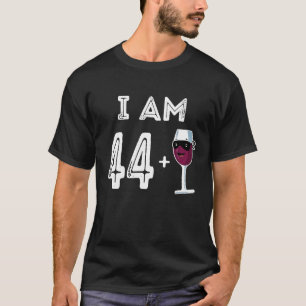 45 Years Old Red Wine Glass 45th Birthday Shirt