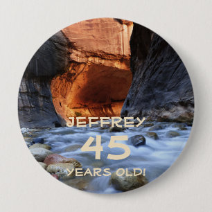 45 Years Old, Zion Narrows Button Pin