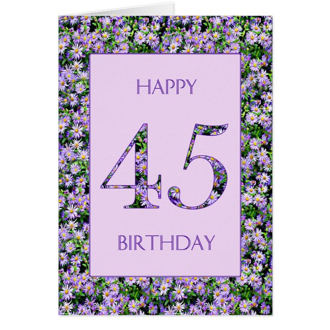 45e anniversaire de marguerites violettes (Devant)
