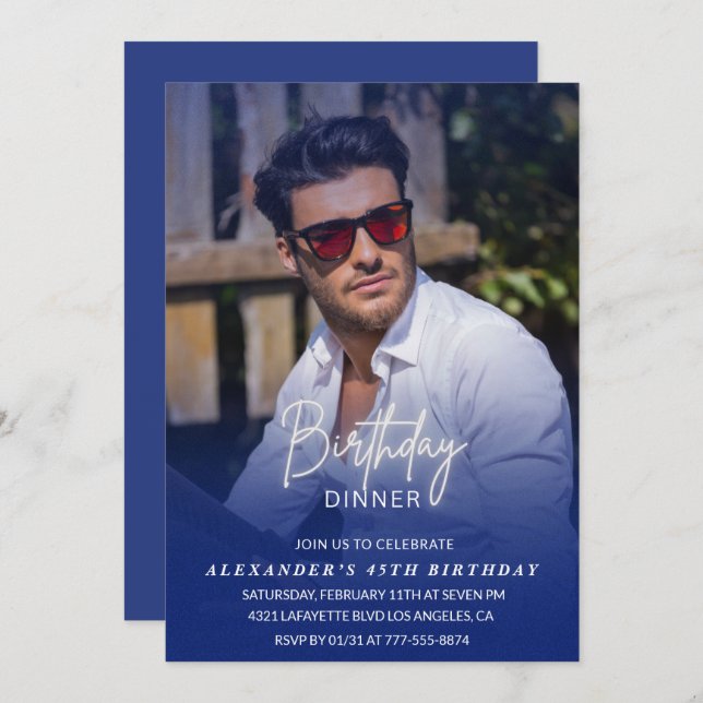 45e anniversaire invitation Anniversaire Dîner Pho (Devant / Derrière)