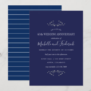 45e Sapphire Mariage Invitation à l'anniversaire