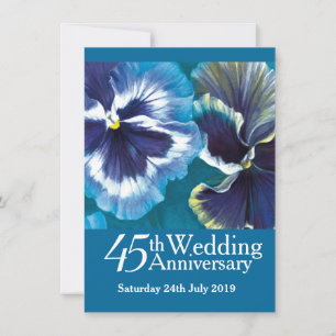 45e Soirée de Mariage Sapphire Invitation bleu