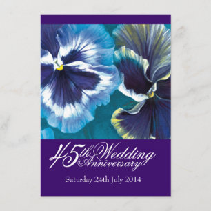 45e Soirée de Mariage Sapphire Invitation bleu