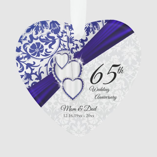 45ème / 65ème Sapphire Mariage Anniversaire Keepsa (devant)