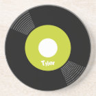 45s Record Coaster (Lime) CUSTOMIZABLE