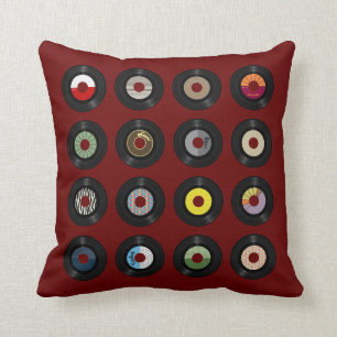 45s Record Throw Pillow