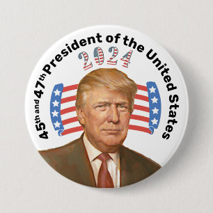 45th and 47th President 3 Inch Round Button