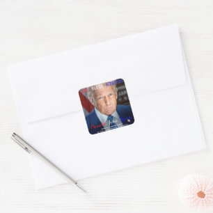 45th and 47th President of the US Donald Trump Square Sticker