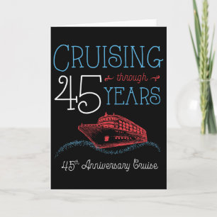 45th Anniversary Cruise T Shirt His And Hers Match Card