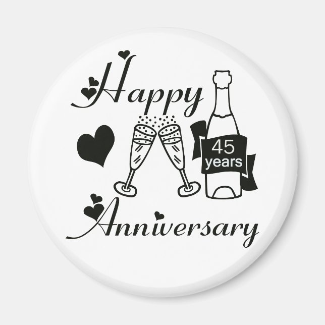 45th. Anniversary Magnet (Front)