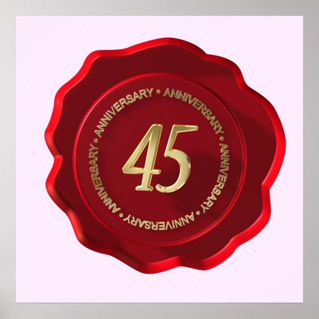 45th anniversary red wax seal poster (Front)