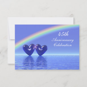 45th Anniversary Sapphire Hearts Invitation