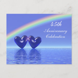 45th Anniversary Sapphire Hearts Invitation