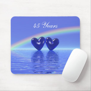 45th Anniversary Sapphire Hearts Mouse Pad