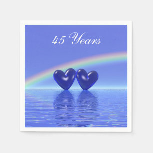 45th Anniversary Sapphire Hearts Napkin