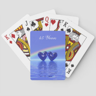 45th Anniversary Sapphire Hearts Playing Cards