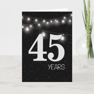 45th Anniversary with Lights and Stars   Card