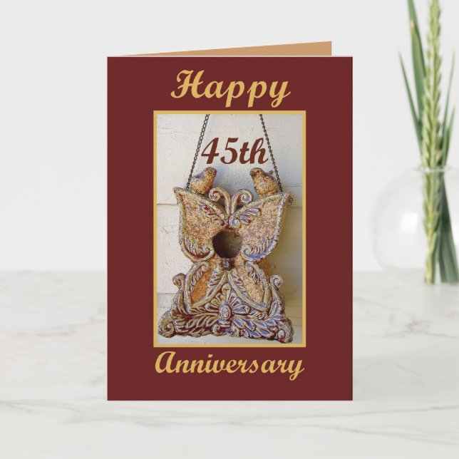 45th Anniversary with Love Birds Card (Front)