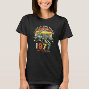 45th Birthday 45 Years Awesome Since August 1977 V T-Shirt