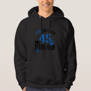 45th Birthday 45 Years Old Cat Mom Cat Lover Birth Hoodie