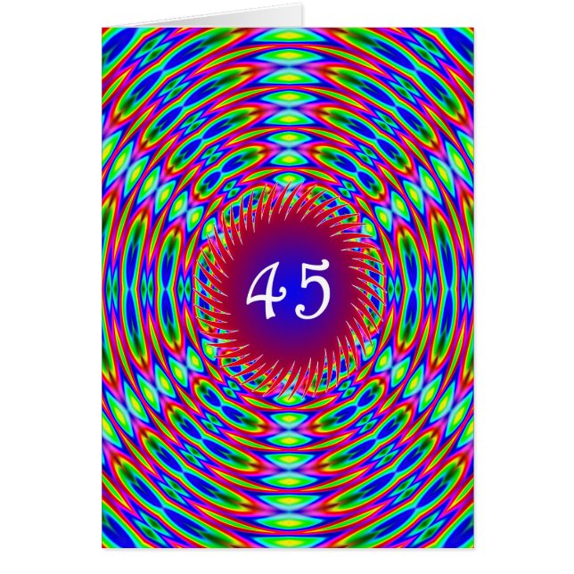 45th Birthday Abstract Trippy Swirls (Front)