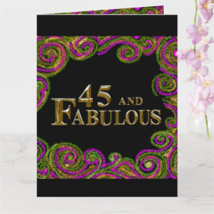 45th Birthday Card