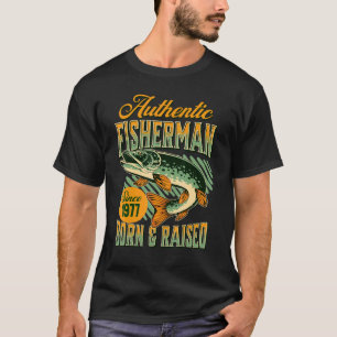 45th Birthday Fisherman 45 Years Old Fishing Since T-Shirt