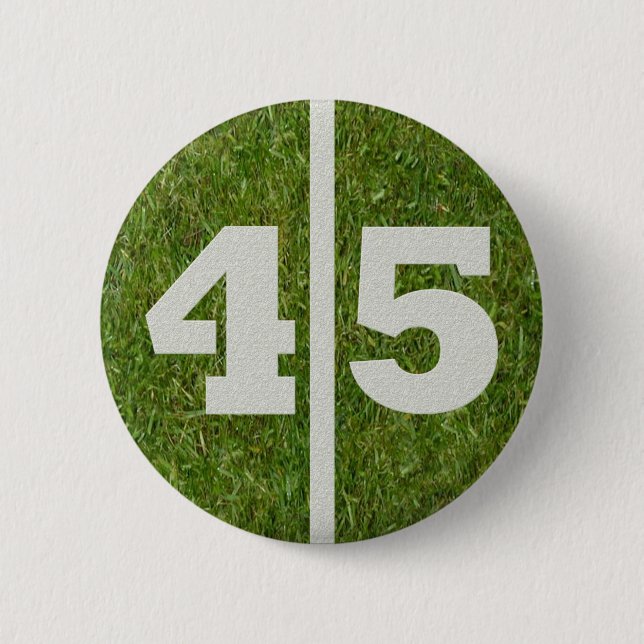45th Birthday Football Yard Button (Front)