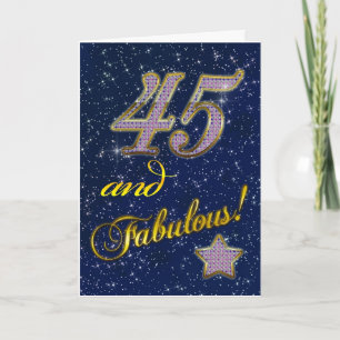 45th birthday for someone Fabulous Card