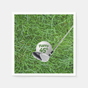45th Birthday Golf Ball and Club  Napkin
