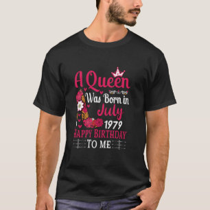 45th Birthday High Heel A Queen Was Born In July 1 T-Shirt