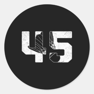 45th Birthday Men Badminton Player Badminton 45 Ye Classic Round Sticker
