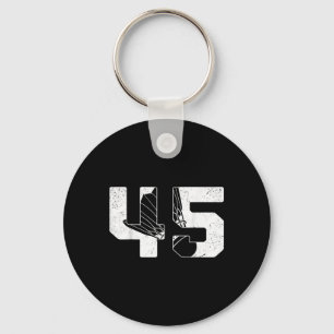 45th Birthday Men Badminton Player Badminton 45 Ye Keychain