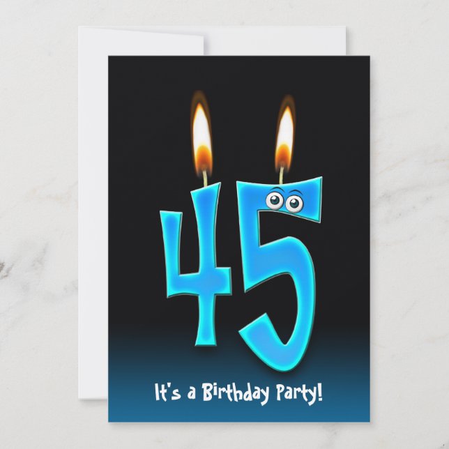 45th Birthday Party Invitation (Front)