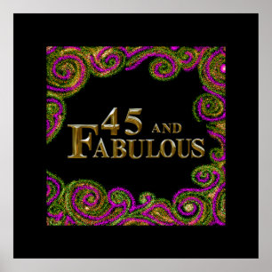 45th Birthday Poster
