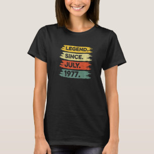 45th Birthday Retro Vintage Legend Since July 1977 T-Shirt