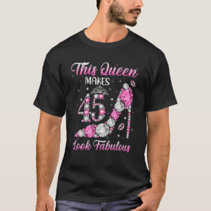 45Th Birthday S For Women Queens 1977 Diamond High T-Shirt