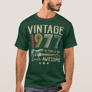 45th Birthday Womens Mens Vintage Awesome 1977 Gui T-Shirt