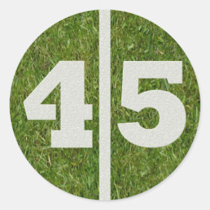 45th Birthday Yard Football Sticker