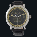 45TH Ordination Anniversary Priest PERSONALIZED  Watch<br><div class="desc">Decorative and personalized (with name and date) 45TH Ordindation Anniversary gift for an ordained Pastor,  Priest Minister Deacon etc. Includes a Bible verse,  scripture,  proverb.</div>