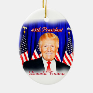 45th President-Donald Trump _ Ceramic Ornament