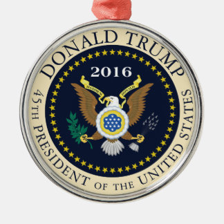 45th President of the United States Metal Ornament