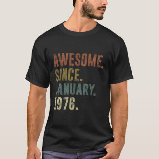45Th Retro Birthday Gift Vintage Awesome Since Jan T-Shirt