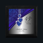 45th Sapphire Wedding Anniversary Design 2 Gift Box<br><div class="desc">45th or 65th Sapphire Wedding Anniversary Design Gift Box. ✔NOTE: ONLY CHANGE THE TEMPLATE AREAS NEEDED! 😀 If needed, you can remove the text and start fresh adding whatever text and font you like. 📌If you need further customization, please click the "Click to Customize further" or "Customize or Edit Design"...</div>