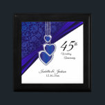 45th Sapphire Wedding Anniversary Design Gift Box<br><div class="desc">45th or 65th Wedding Anniversary Design Gift Box ready for you to personalize. ⭐This Product is 100% Customizable. Graphics and / or text can be added, deleted, moved, resized, changed around, rotated, etc... 99% of my designs in my store are done in layers. This makes it easy for you to...</div>