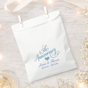 45th Sapphire Wedding Anniversary Favour Bag