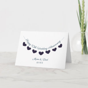 45th sapphire wedding anniversary mom & dad card