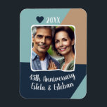 45th Sapphire Wedding Anniversary Photo Keepsake Magnet<br><div class="desc">This customized magnet is the perfect way to celebrate your wedding milestone with your favourite personalized photo for a timeless keepsake for years to come.</div>
