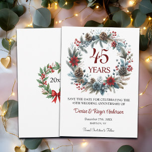 45th Sapphire Wedding Anniversary Winter Save The Date