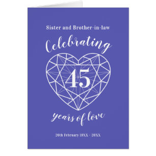45th wedding anniversary 45 years of love card